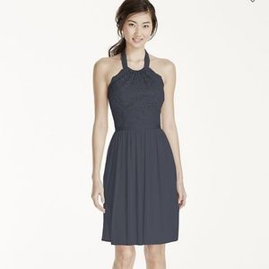 NWT David's Bridal Pewter Bridesmaids Dress